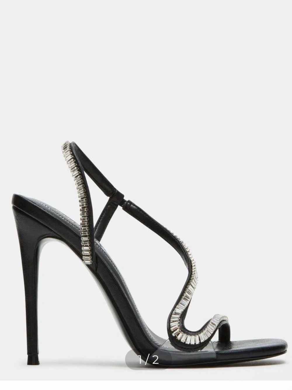 Nessa Black Heeled Sandals
